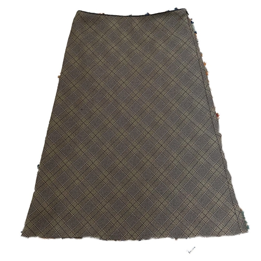 Plaid midi skirt